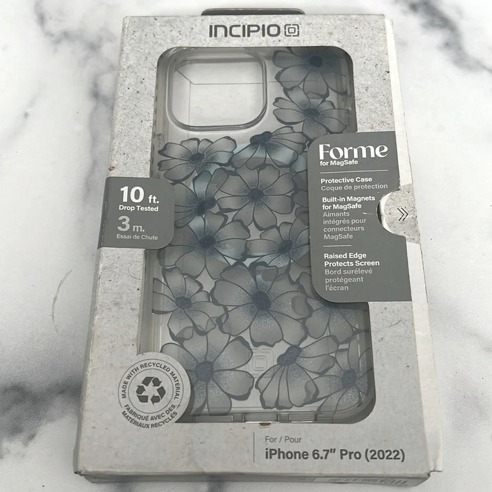 Incipio Forme Protective MagSafe Case, iPhone 6.7” Pro (Open Box) - Floral Agate